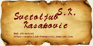 Svetoljub Kasapović vizit kartica